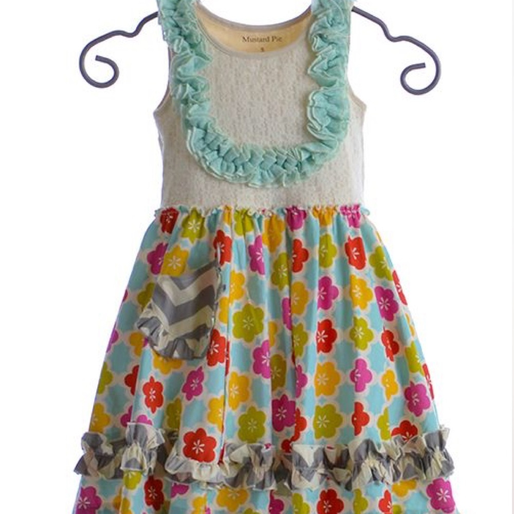 Mustard Pie Blue and Pink Casual Dress SZ 6